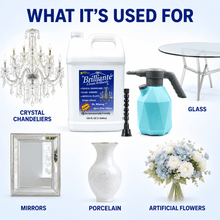 Load image into Gallery viewer, Brilliante gallon refill and powered sprayer for chandeliers, glass, mirrors, porcelain, and artificial flowers