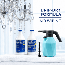 Load image into Gallery viewer, Brilliante two 32oz bottle cleaner kit with electric powered sprayer and extension wand
