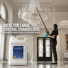 Load image into Gallery viewer, Brilliante gallon refill and electric powered sprayer for large crystal chandeliers
