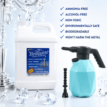 Load image into Gallery viewer, Brilliante Crystal Cleaner 128oz gallon refill with rechargeable electric powered sprayer
