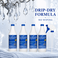 Load image into Gallery viewer, Brilliante Crystal Cleaner four-bottle kit with drip-dry no-wipe formula

