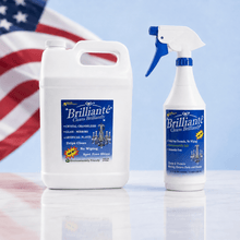 Load image into Gallery viewer, Brilliante Crystal Cleaner spray bottle and gallon refill package
