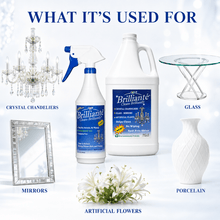 Load image into Gallery viewer, Brilliante spray bottle and gallon refill for chandeliers, glass, mirrors, porcelain, and artificial flowers
