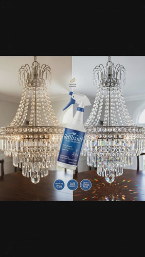 Before and after with Brilliante crystal Cleaner