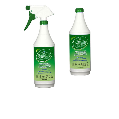 brilliante cleaner multisurface spray 32oz bottle & refill bottle