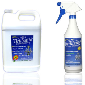 brillianté crystal cleaner spray bottle + gallon refill